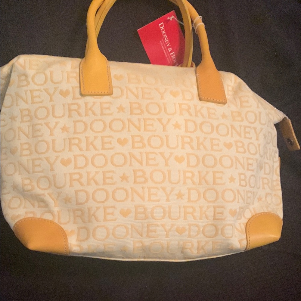 Dooney & Bourke Cream and Tan Satchel Bag